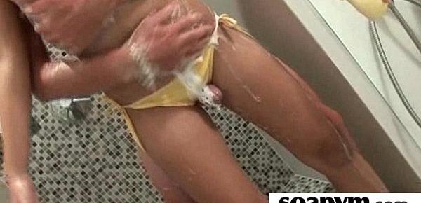  a very hot soapy massage and a hard fucking 15